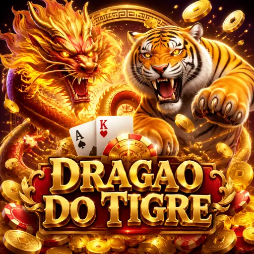 mesa de dragon tiger com uma carta de cada lado